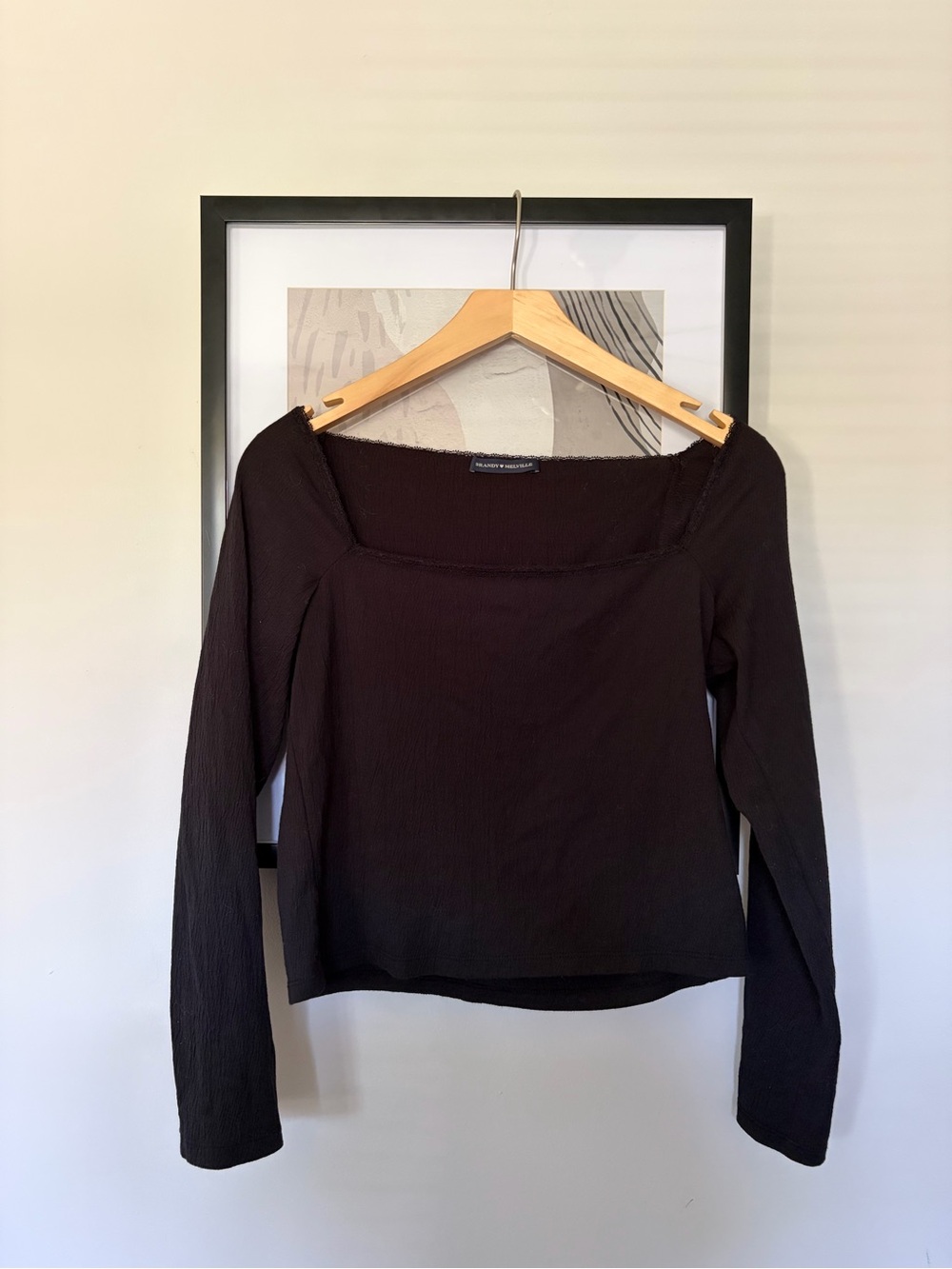 Brandy Melville Black Long Sleeve Top